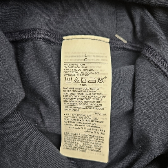 Old Navy Maternity Rollover Waist PowerChill Wideleg Pants In the Navy Large NWT - Picture 8 of 9